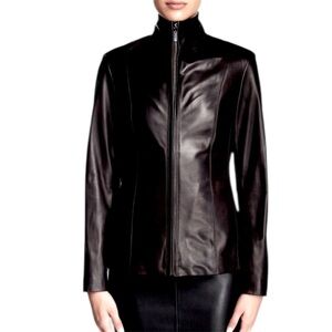 Cole Haan Leather NWOT Women’s Jacket Coat Sz S